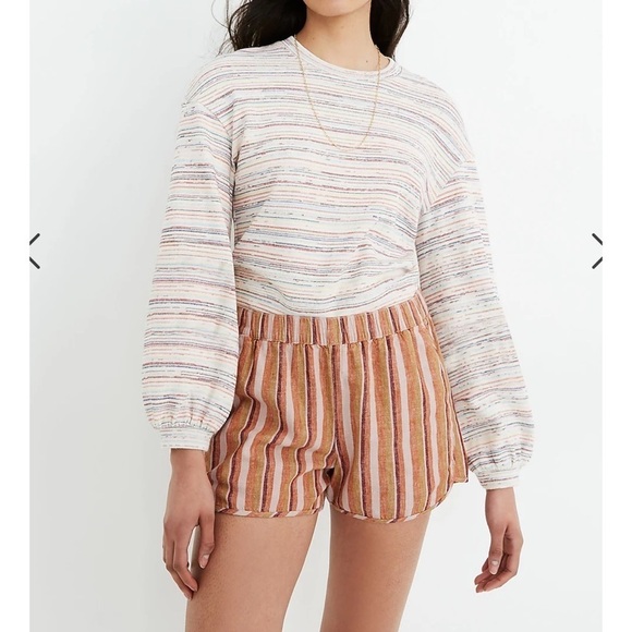 Madewell Linen-Cotton Pull-On Shorts - Picture 1 of 8